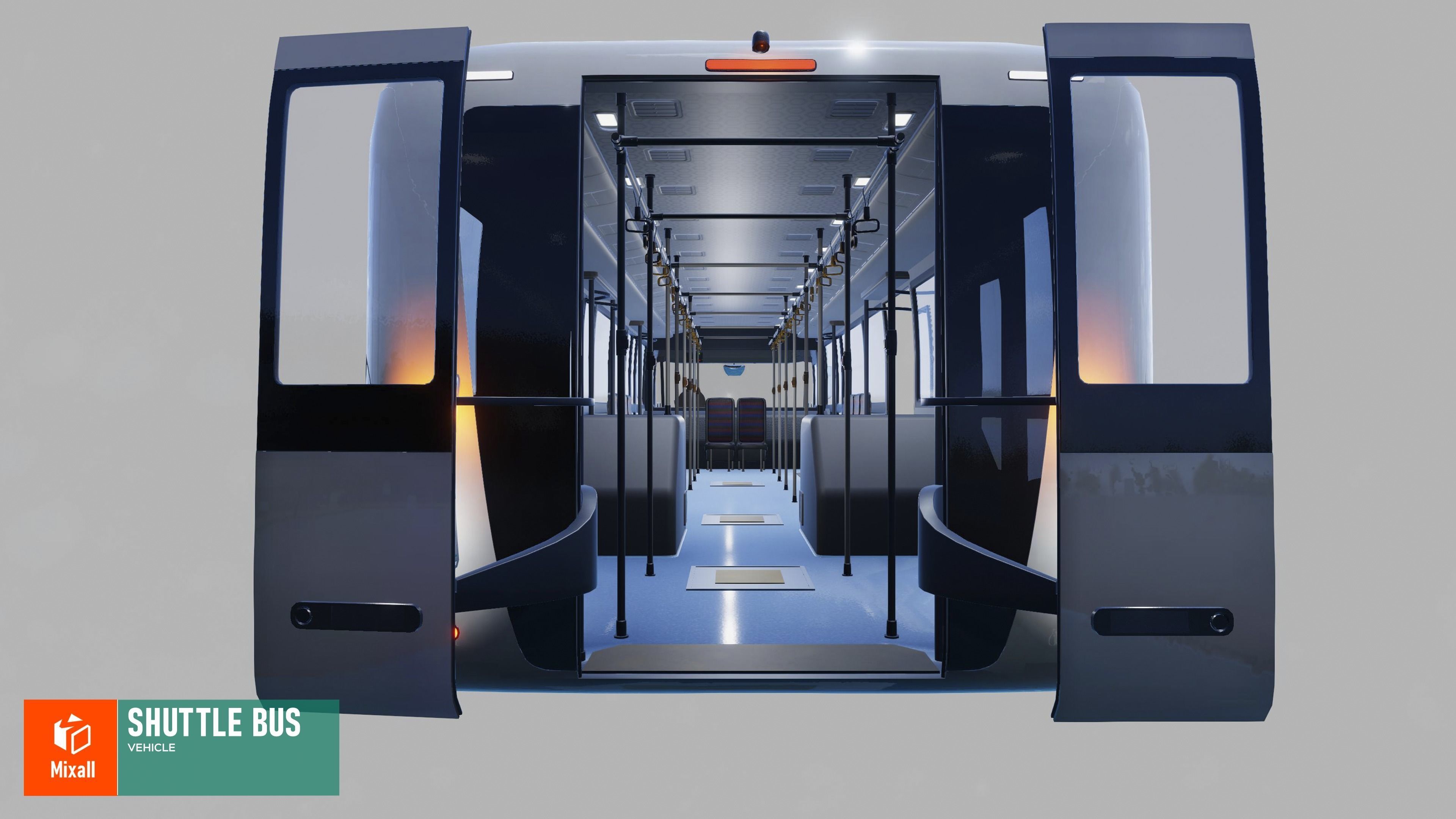 Shuttle bus - Vehicle 3D model_2