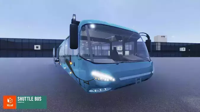 Shuttle bus - Vehicle 3D model