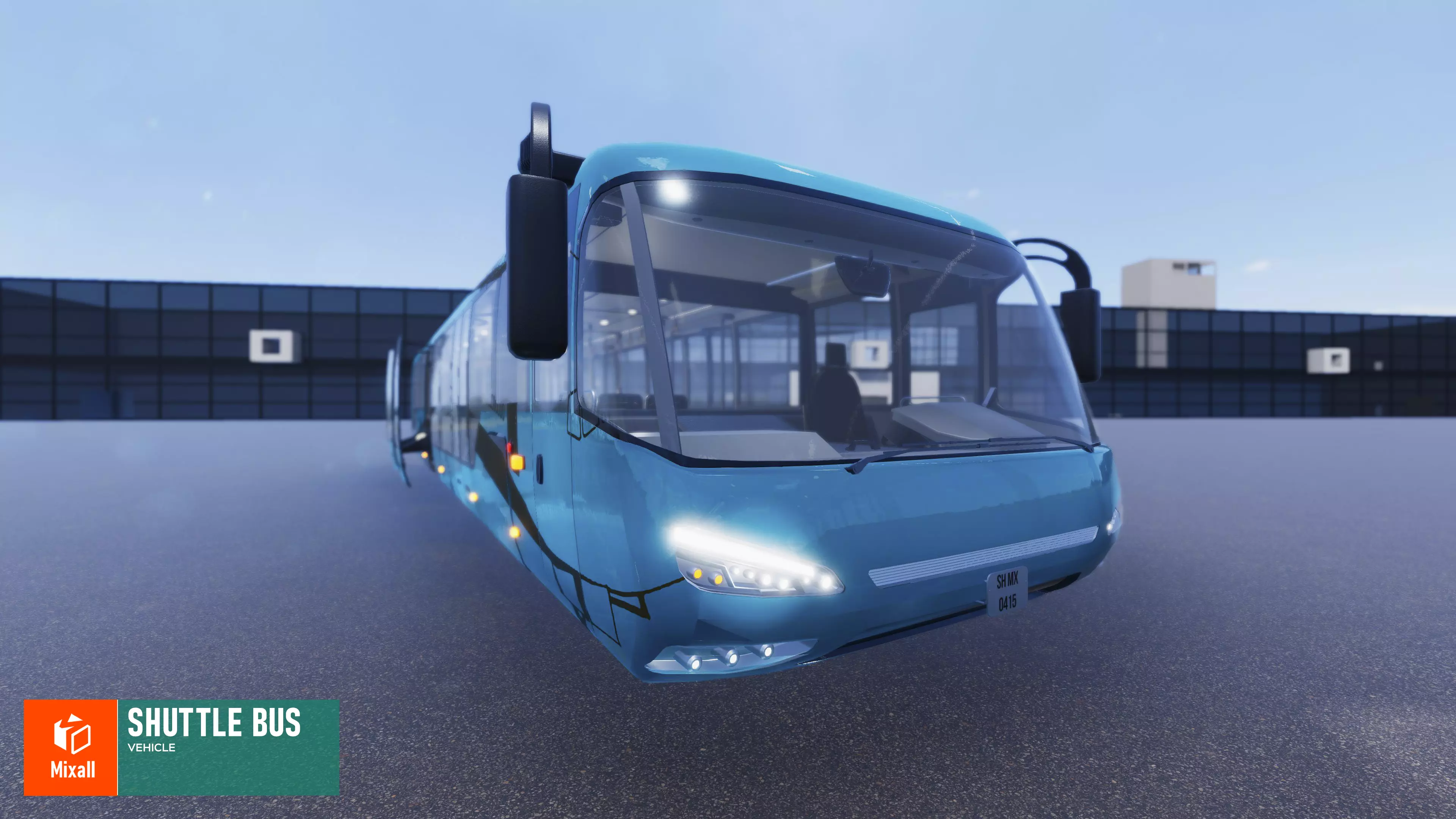 Shuttle bus - Vehicle 3D model_0