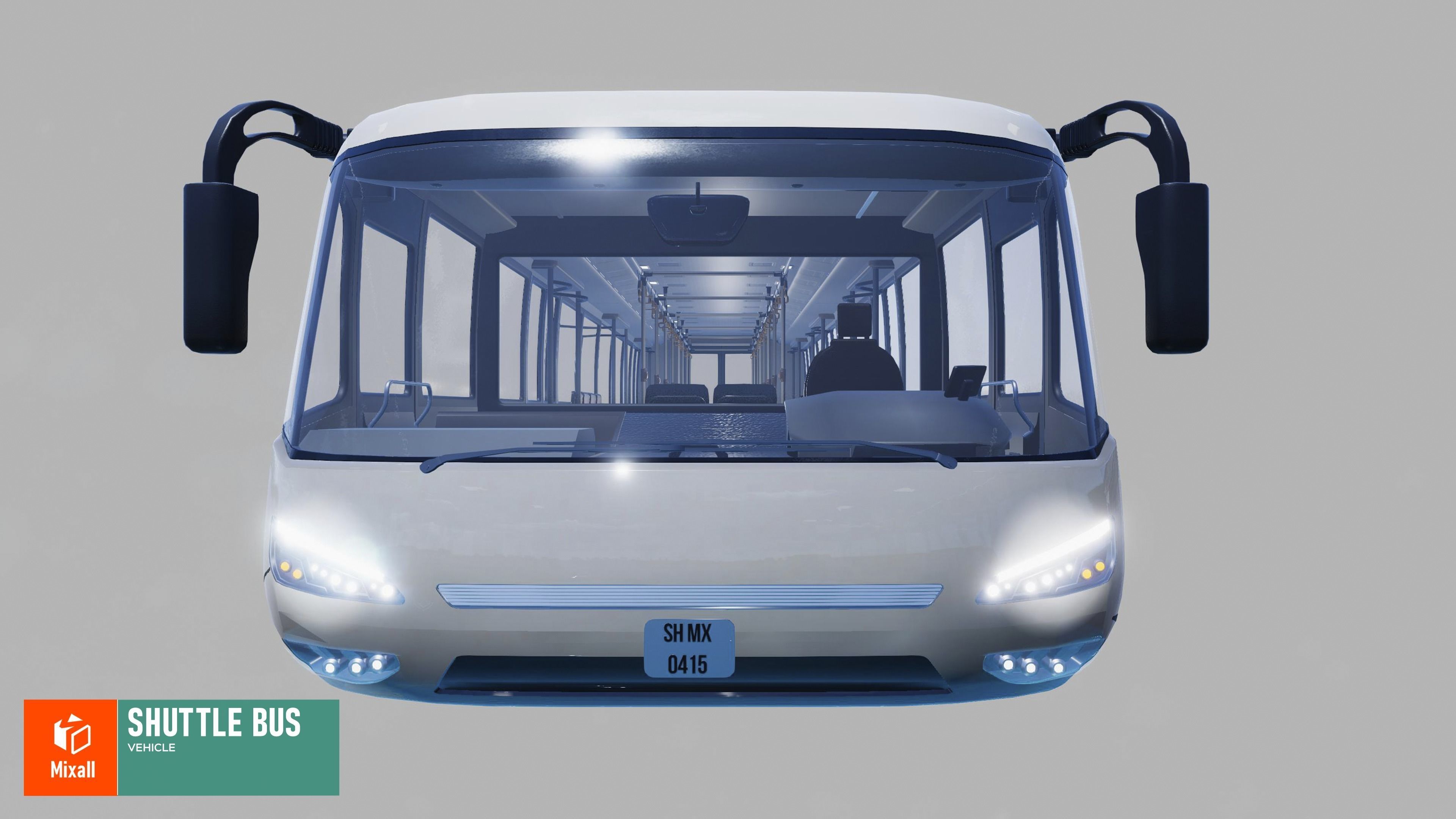 Shuttle bus - Vehicle 3D model_1