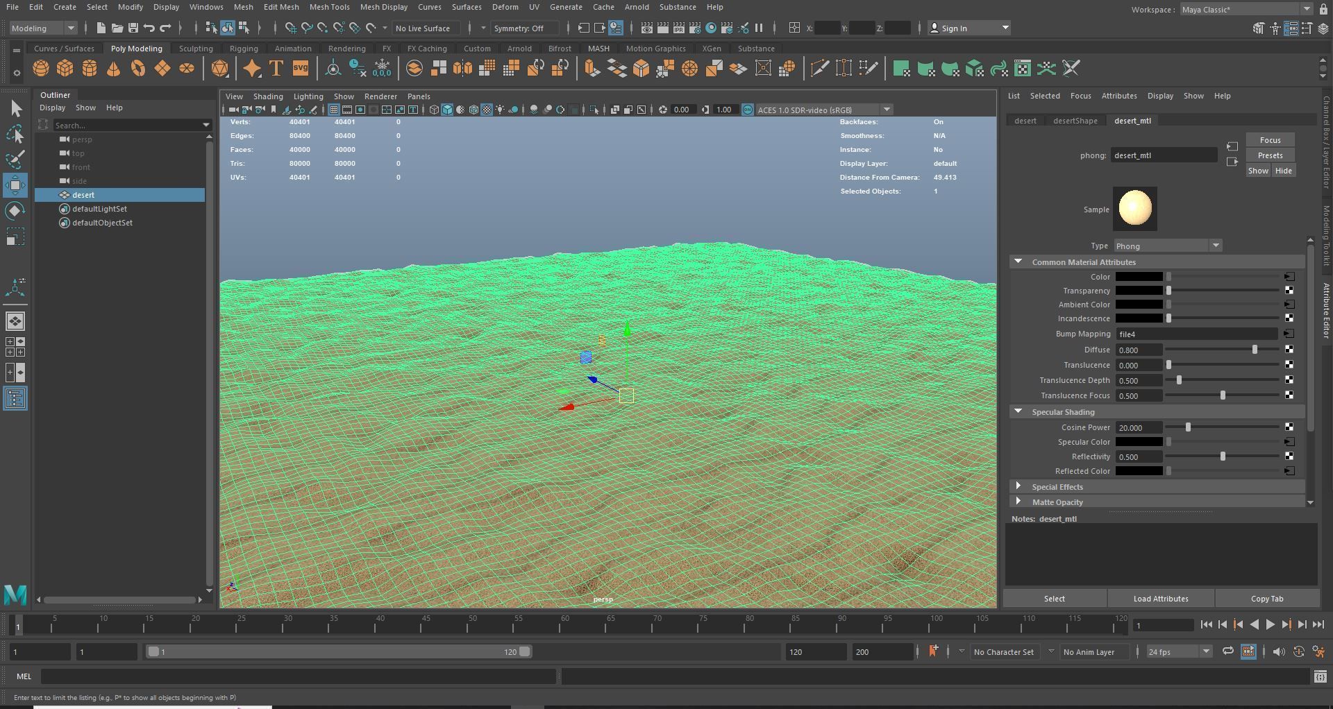 Desert Terrain 3D Model AR VR 3D model_11