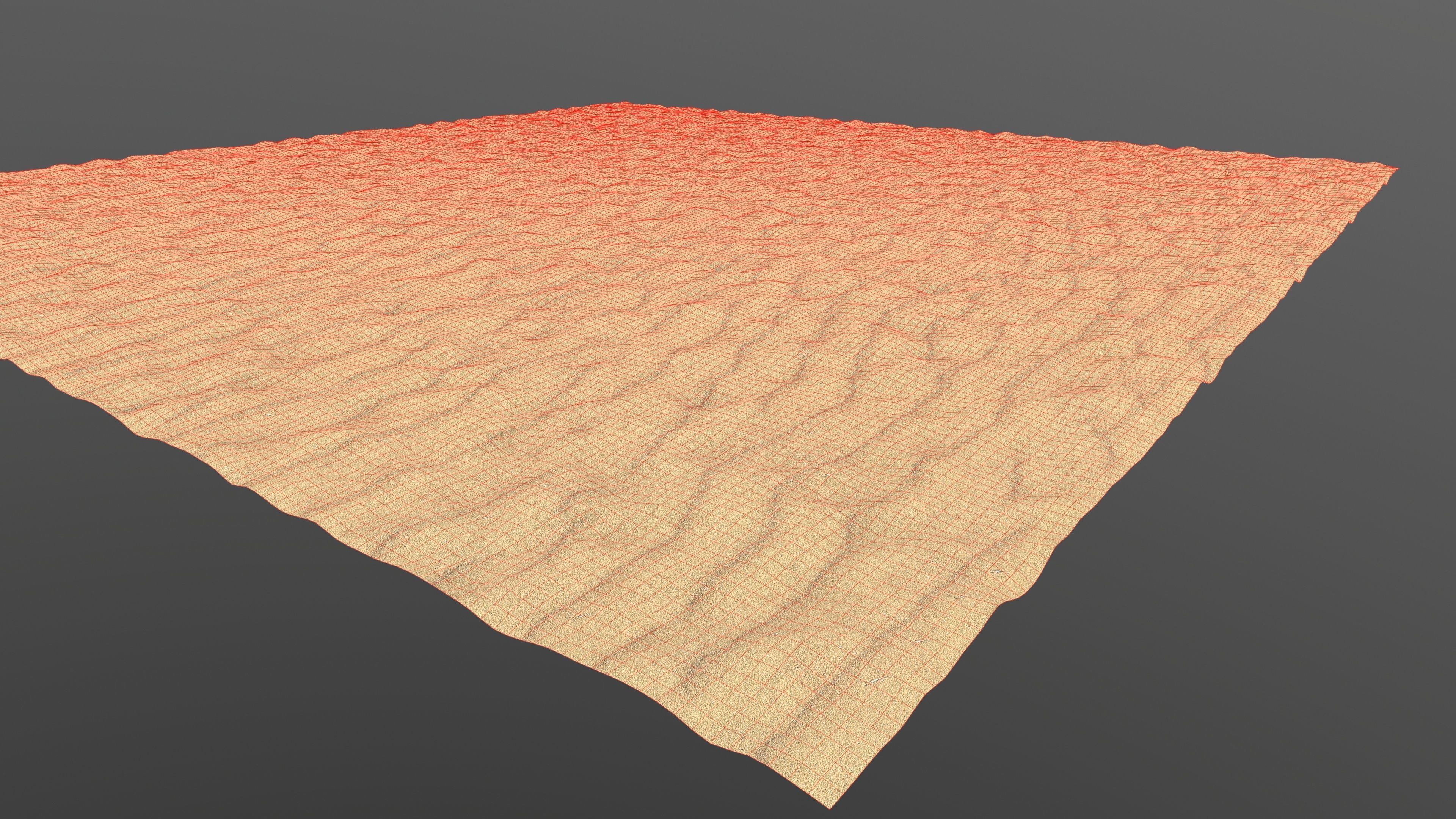 Desert Terrain 3D Model AR VR 3D model_9