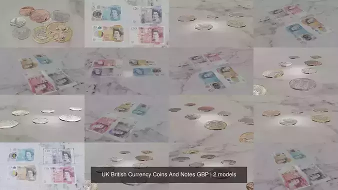 UK British Currency Coins And Notes GBP