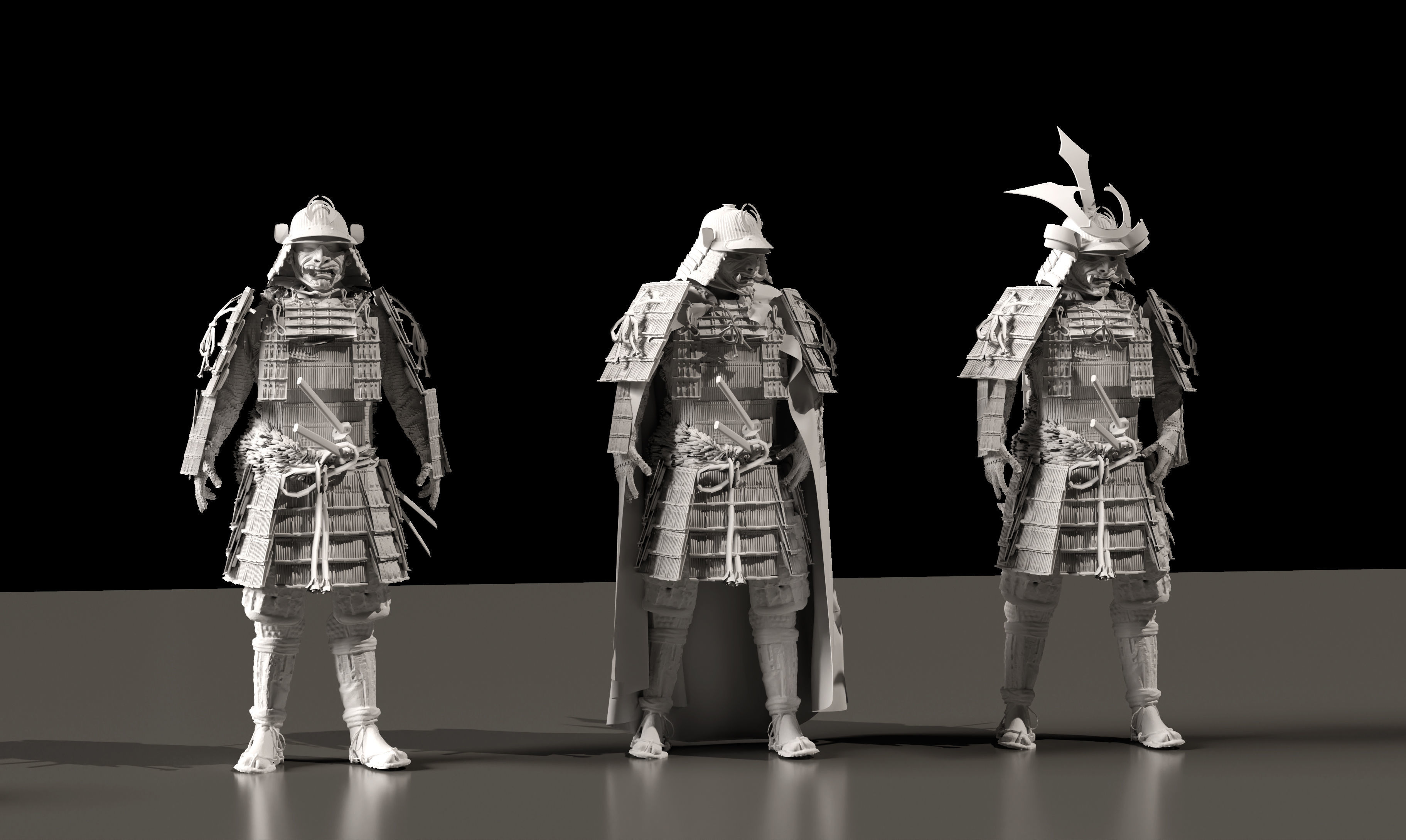 Samurai Soldier 3D CONCEPT ART model 3D model_1