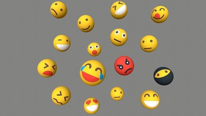 Emojis Emoticon Icon Low-poly 3D model