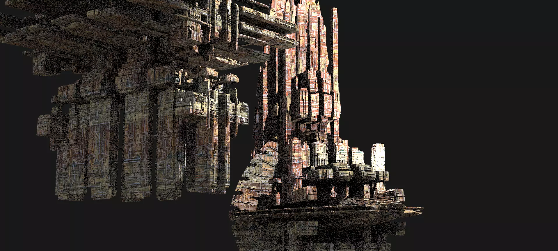 Shiv City Space port ships 2 3D model_0