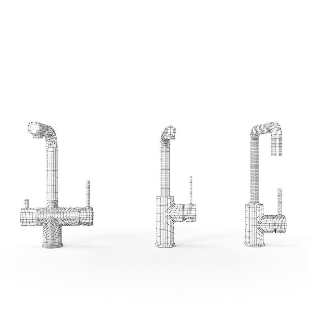 Blanco 3 Mixers Taps Collection 3D model_7