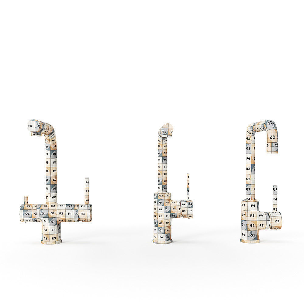 Blanco 3 Mixers Taps Collection 3D model_6