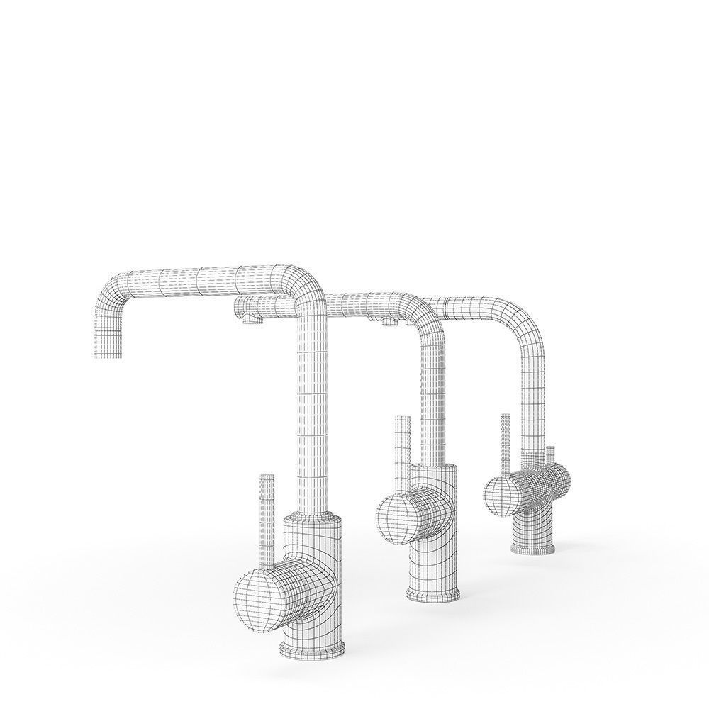 Blanco 3 Mixers Taps Collection 3D model_11