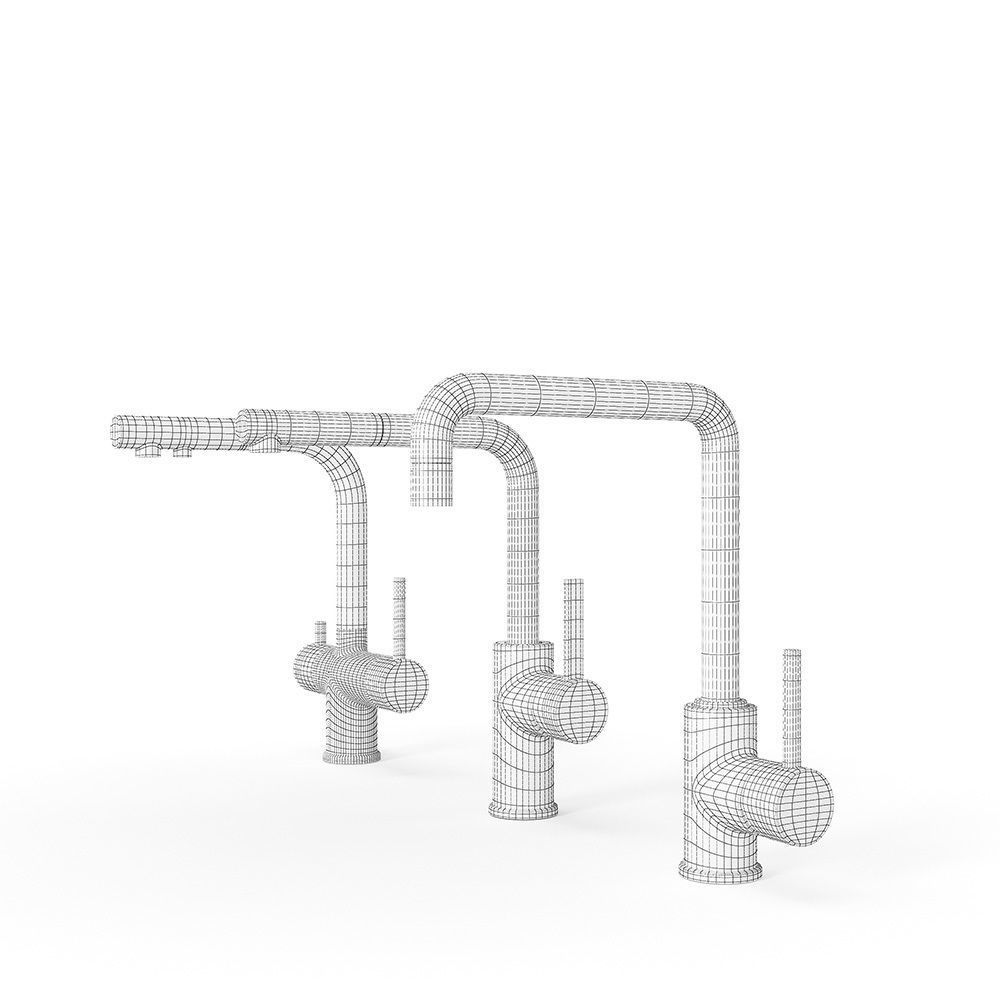 Blanco 3 Mixers Taps Collection 3D model_12