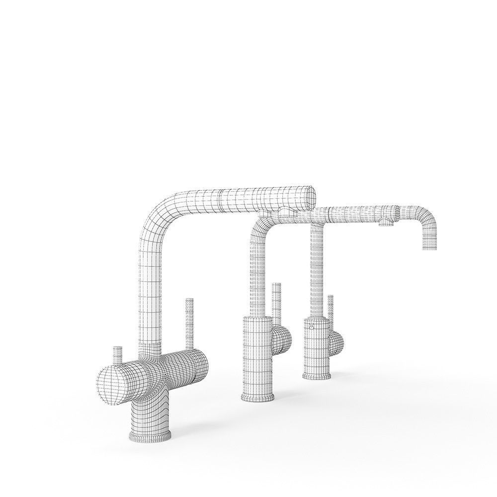 Blanco 3 Mixers Taps Collection 3D model_8