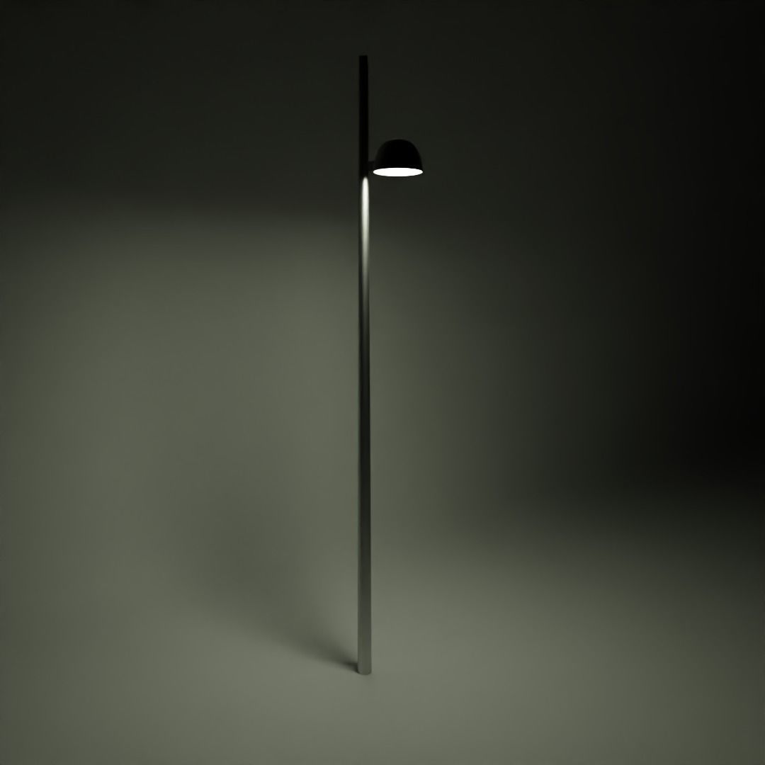 Modern Street Lamp Low-poly 3D model_1