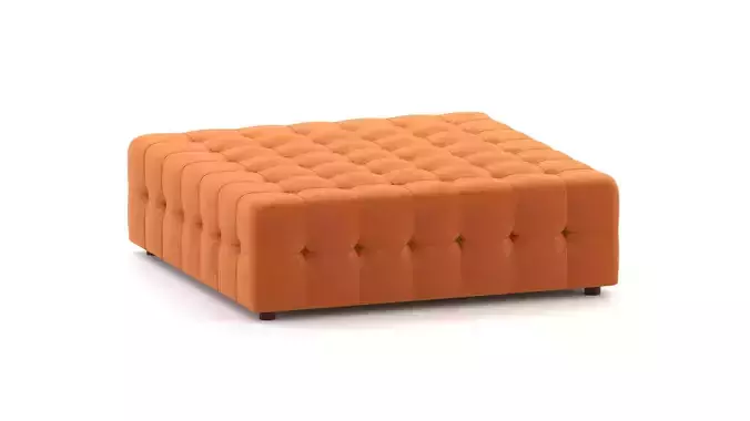 MAGISTER orange tufted ottoman