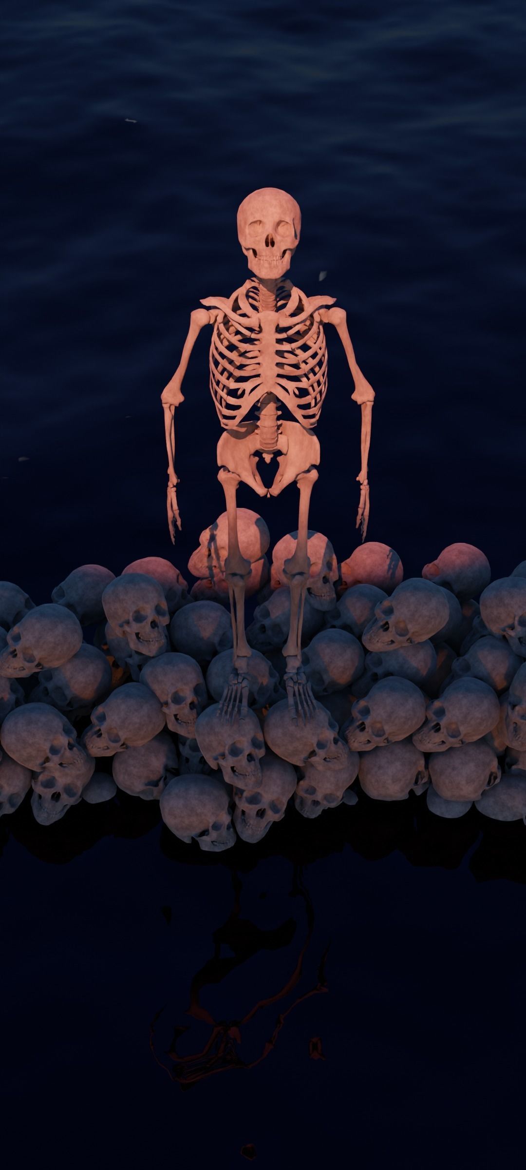 Skeleton on the water 3D model_3