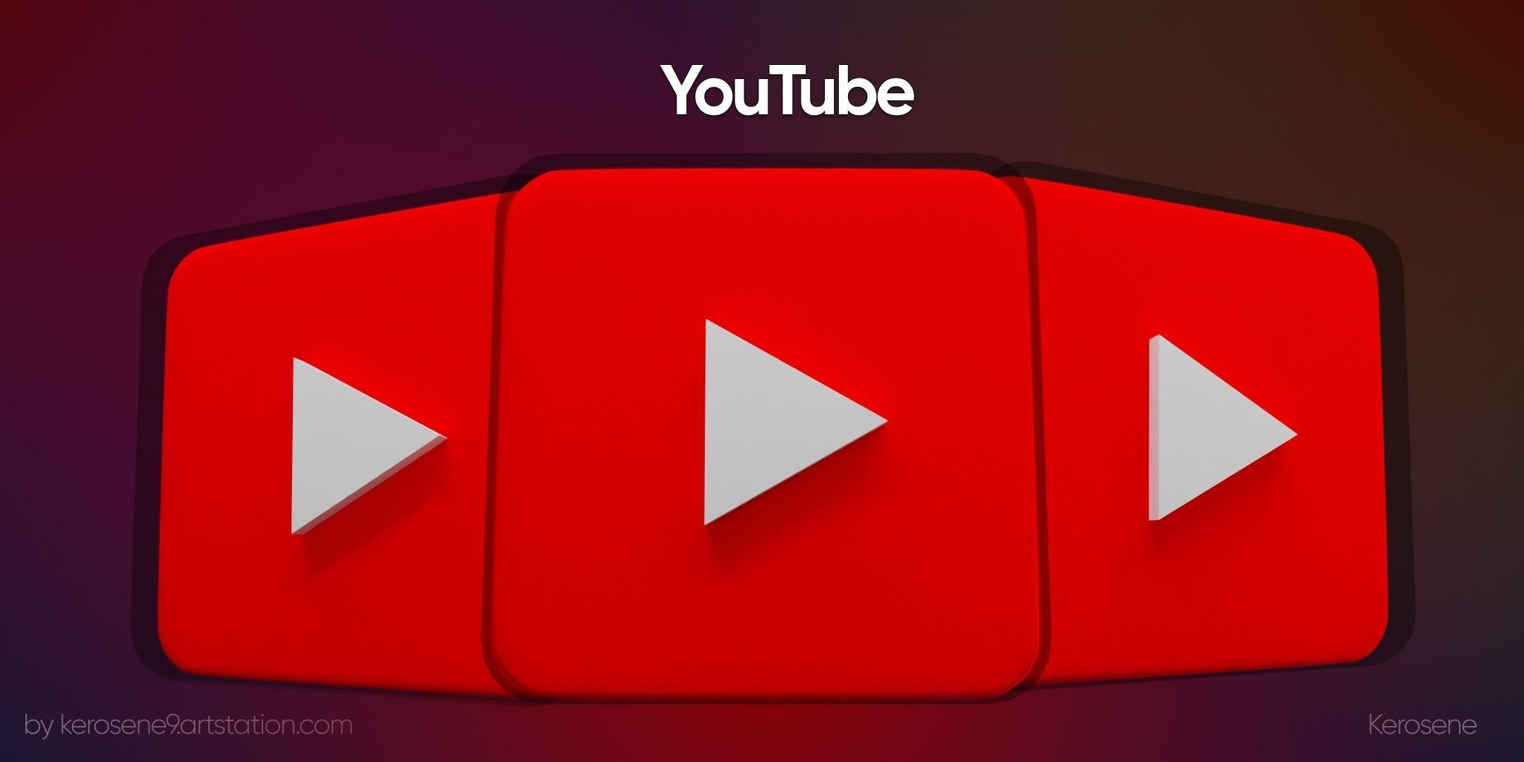 Social Media Icons 3D model 3D model_14