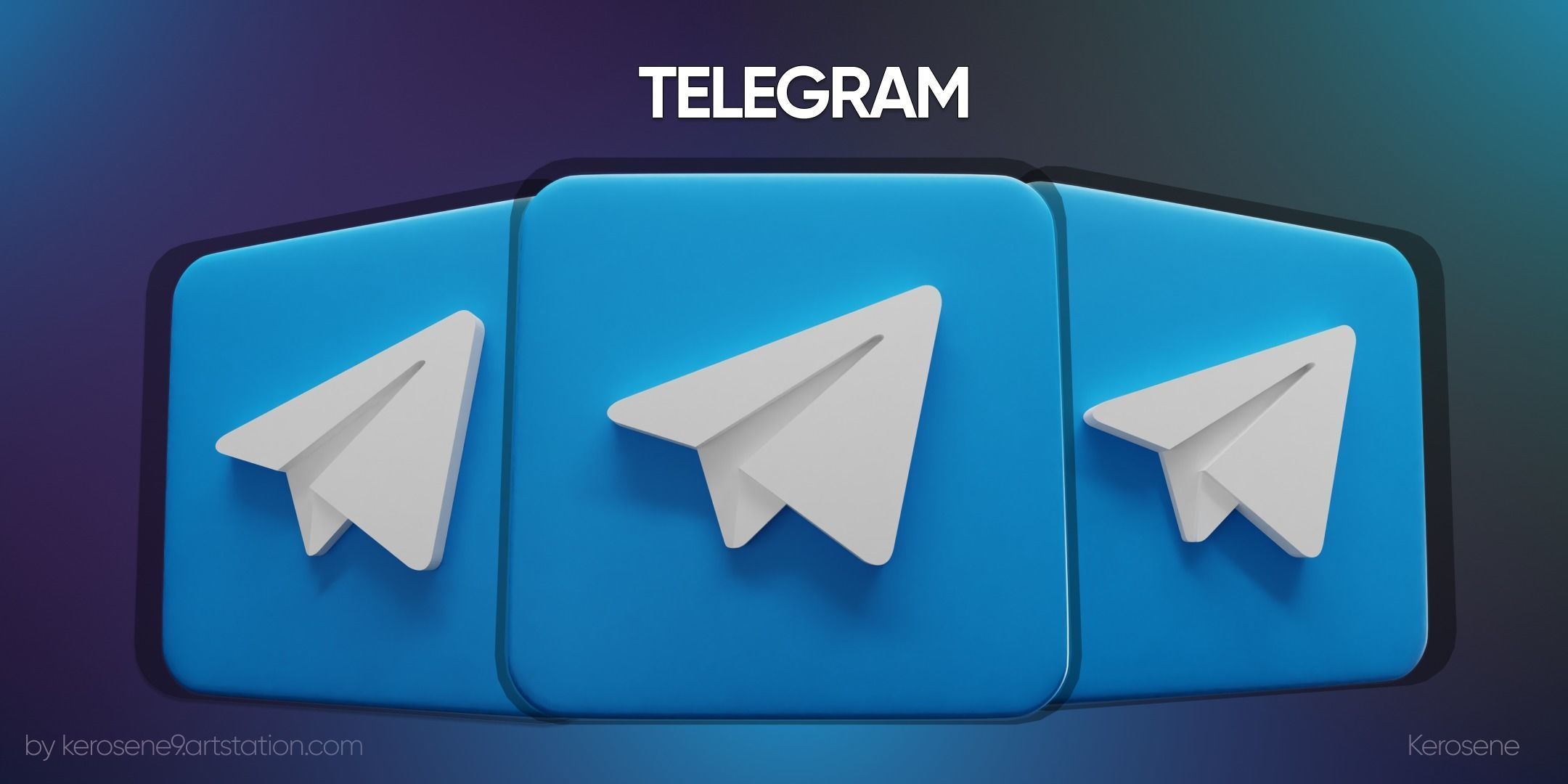 Social Media Icons 3D model 3D model_16