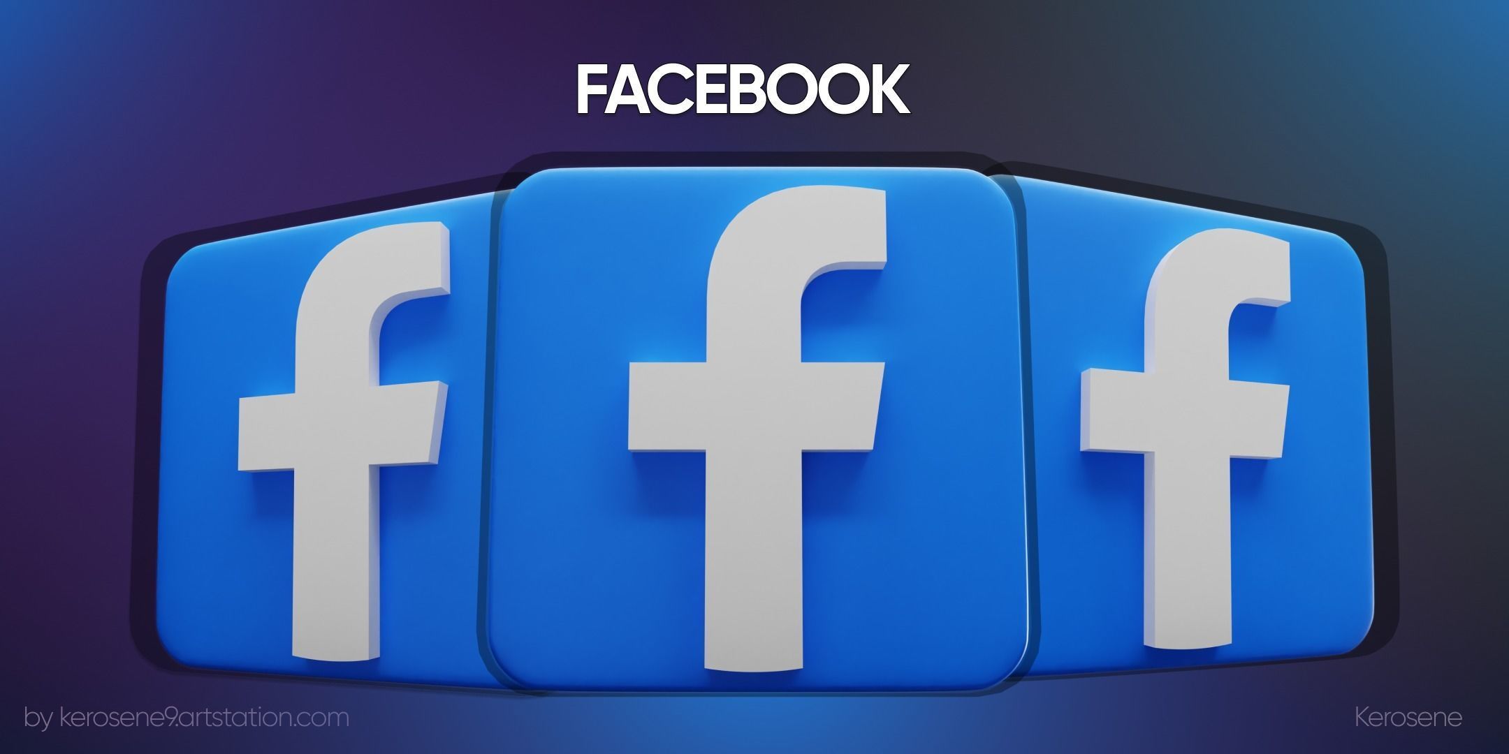 Social Media Icons 3D model 3D model_12