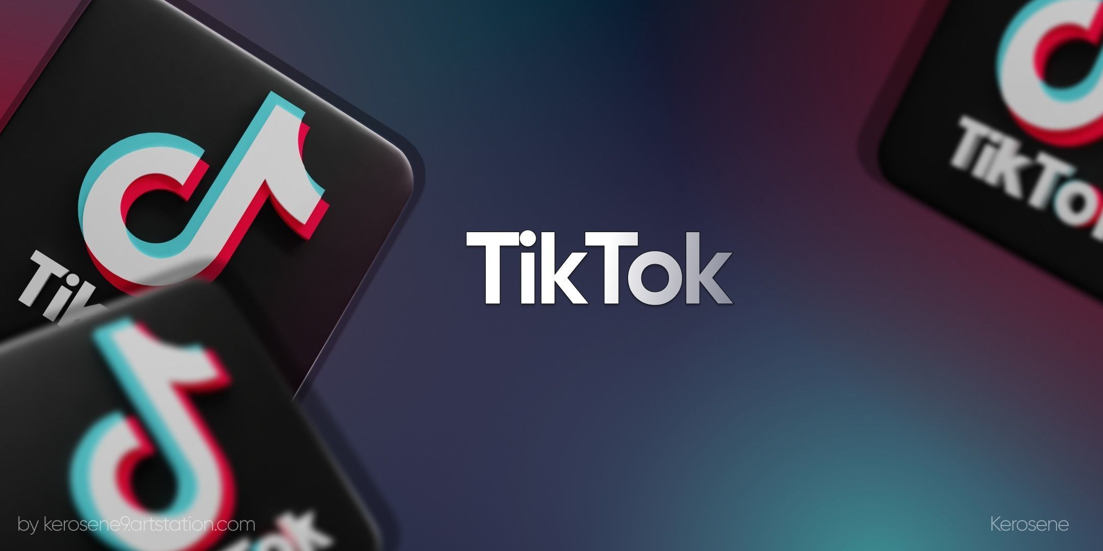 Social Media Icons 3D model 3D model_2