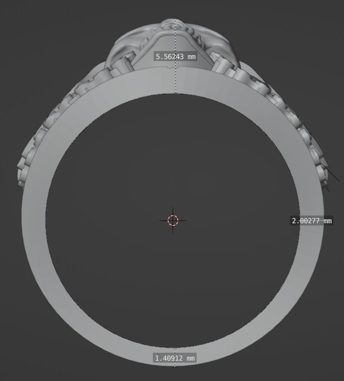 Ring-skull-222 3D print model_7