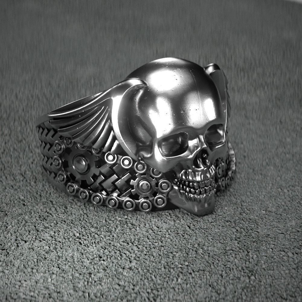 Ring-skull-222 3D print model_1