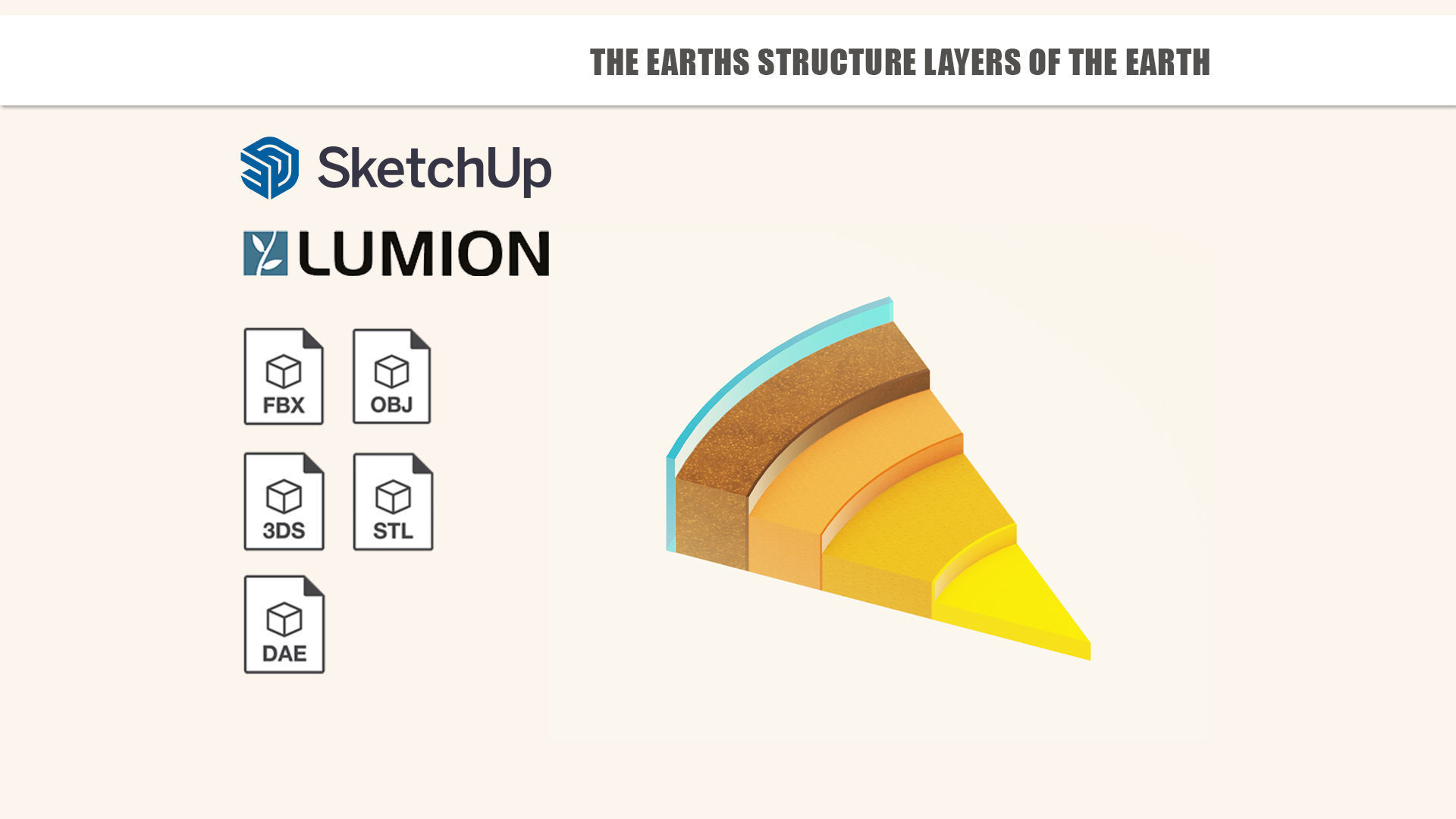 The Earths Structure layers of the earth 3D print model_3