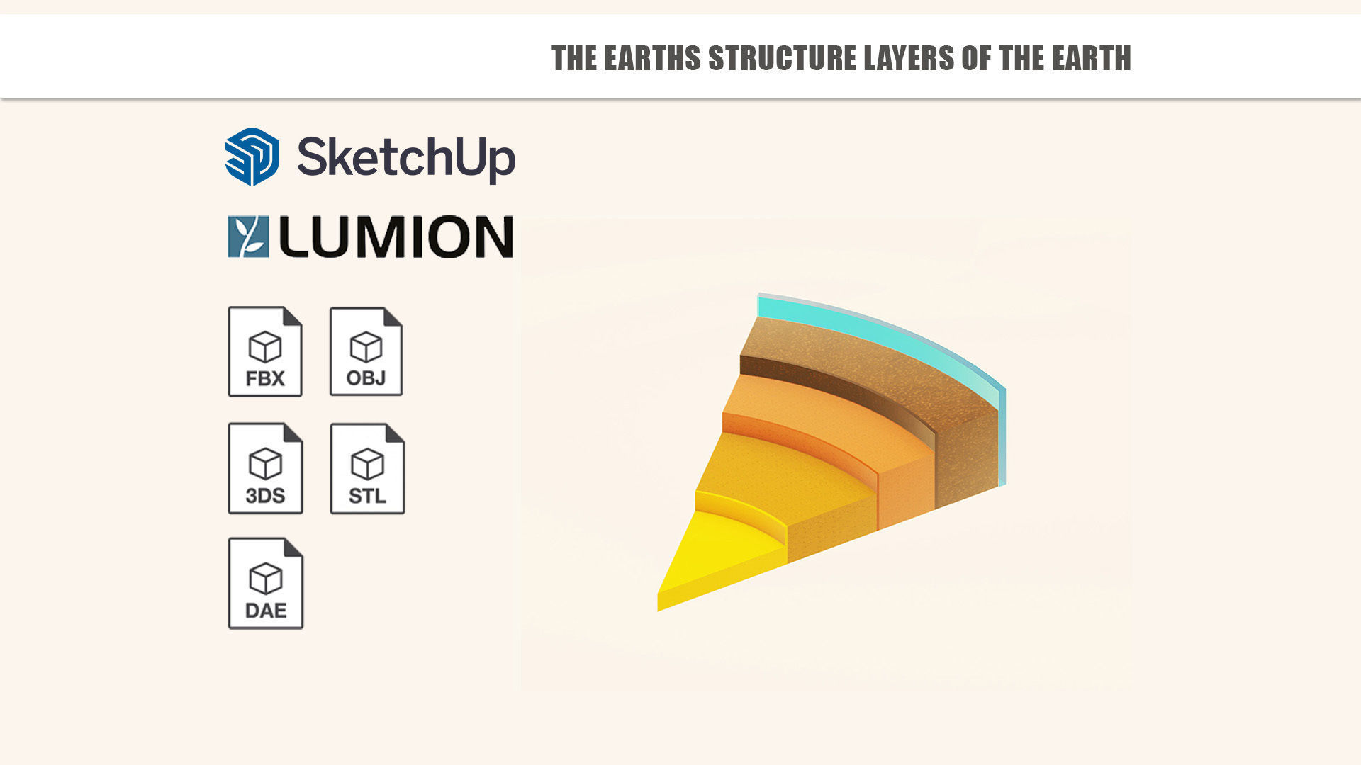 The Earths Structure layers of the earth 3D print model_4