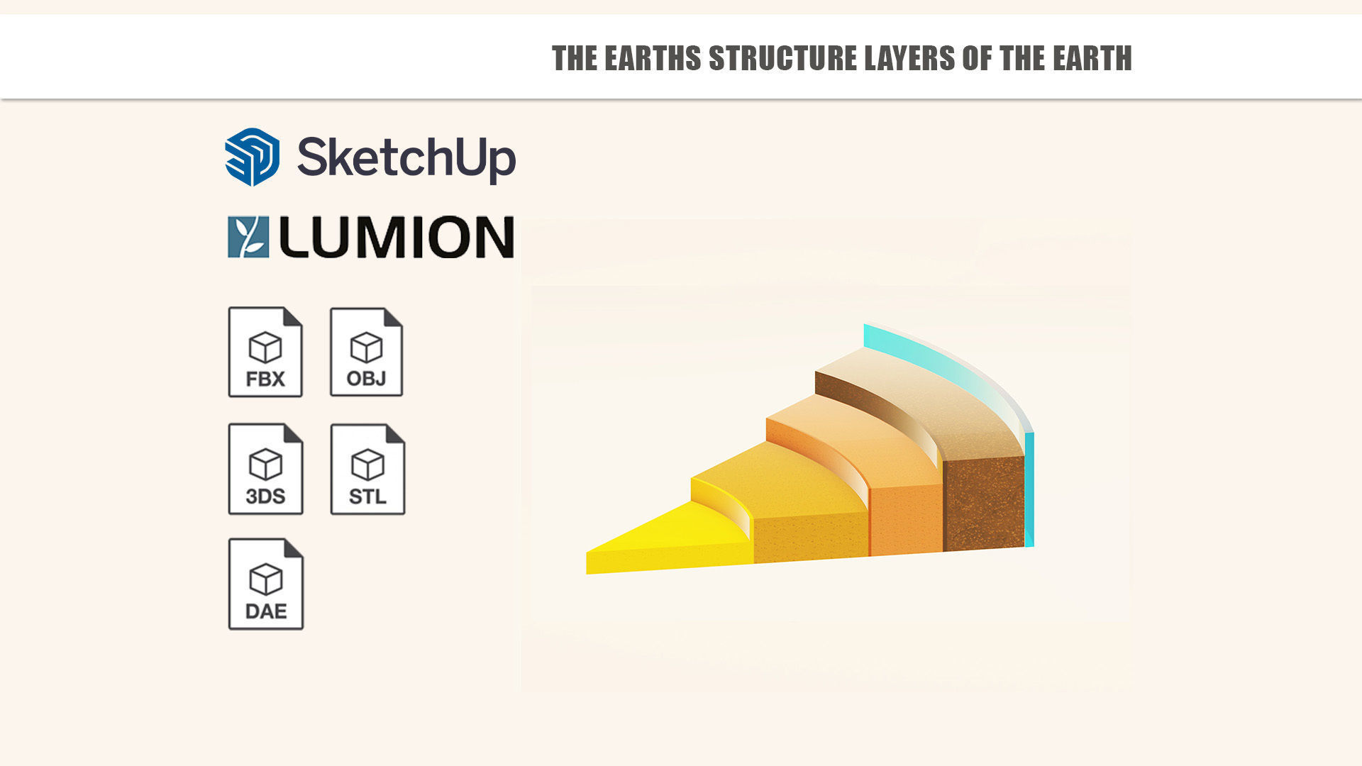 The Earths Structure layers of the earth 3D print model_5
