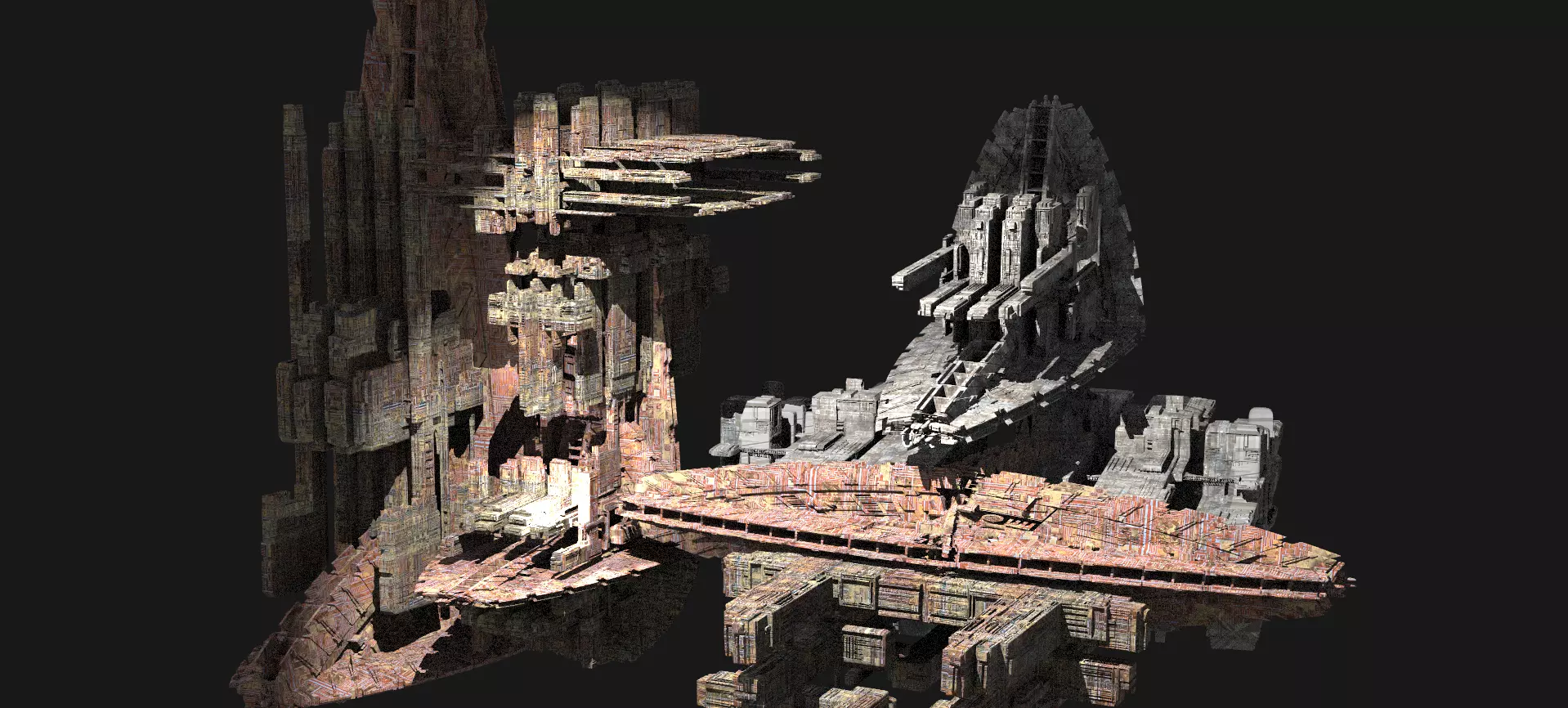 Mega City 1 kitbash 2 3D model_0