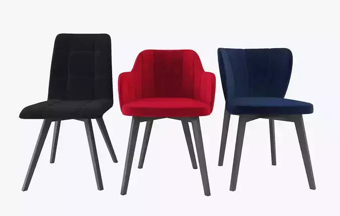 Chairs chair with legs 3D model