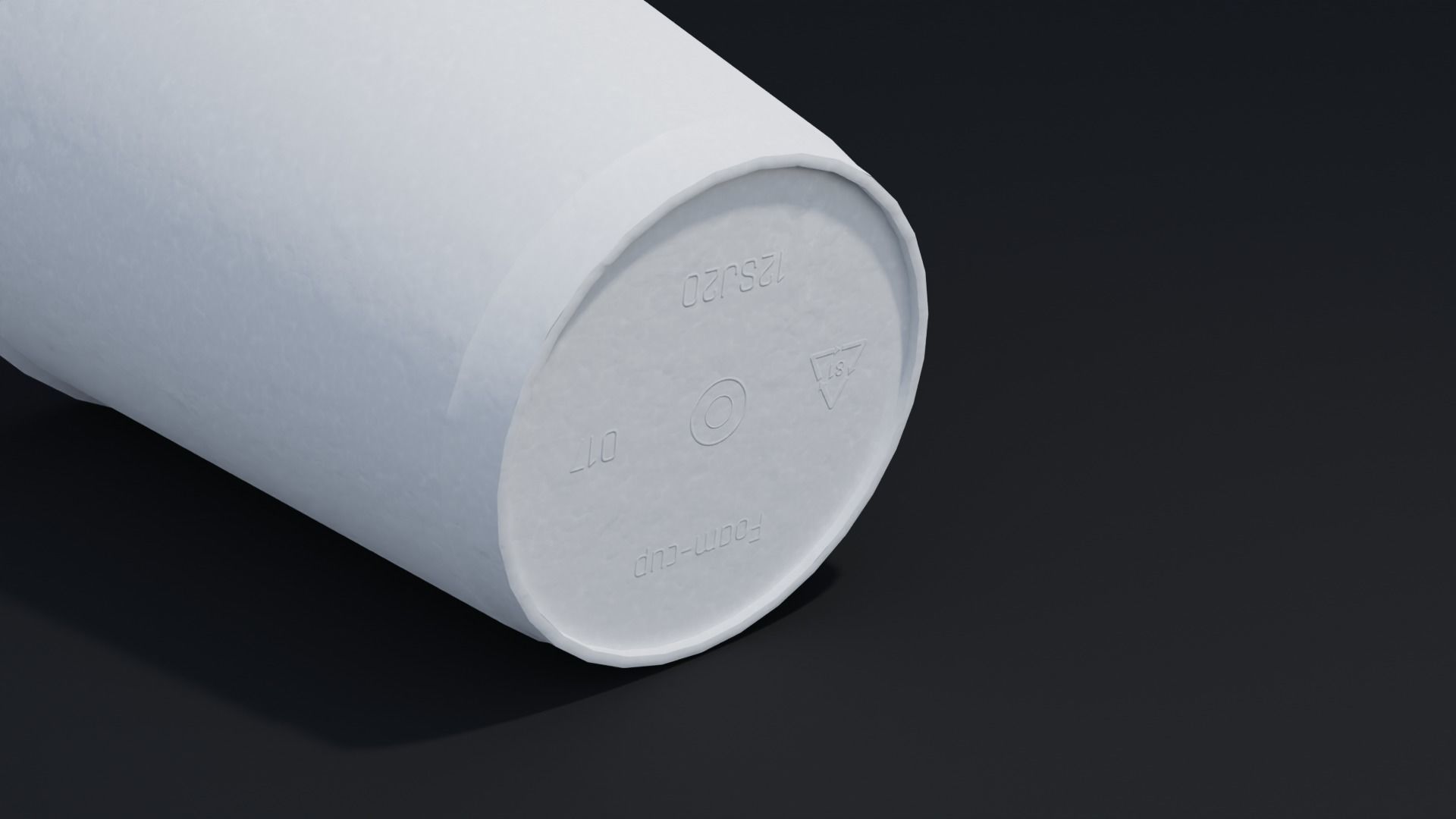 Reallistic Styrofoam Cup 4K Textures Low-poly 3D model_7