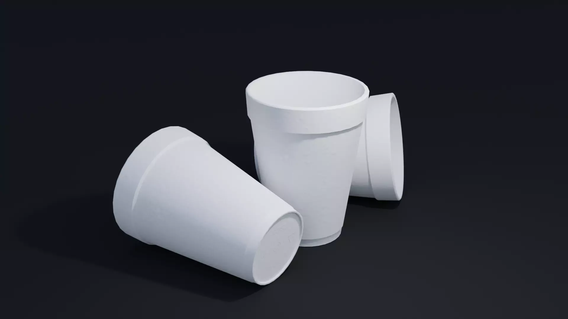 Reallistic Styrofoam Cup 4K Textures Low-poly 3D model_0