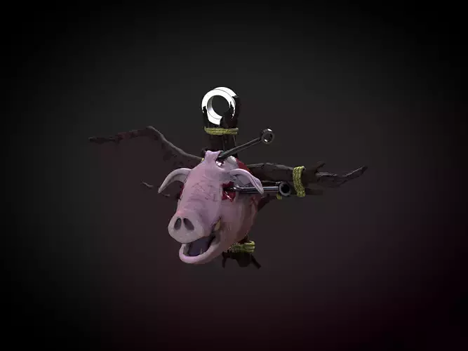 Butcher from Videogame Hunt Showndown Chain or Necklace pendant Free 3D print model