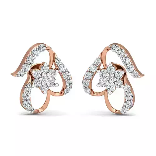 Women earrings 3dm stl render detail