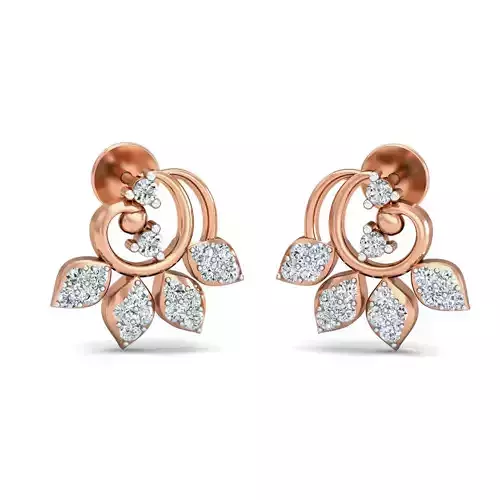 Women earrings 3dm stl render detail