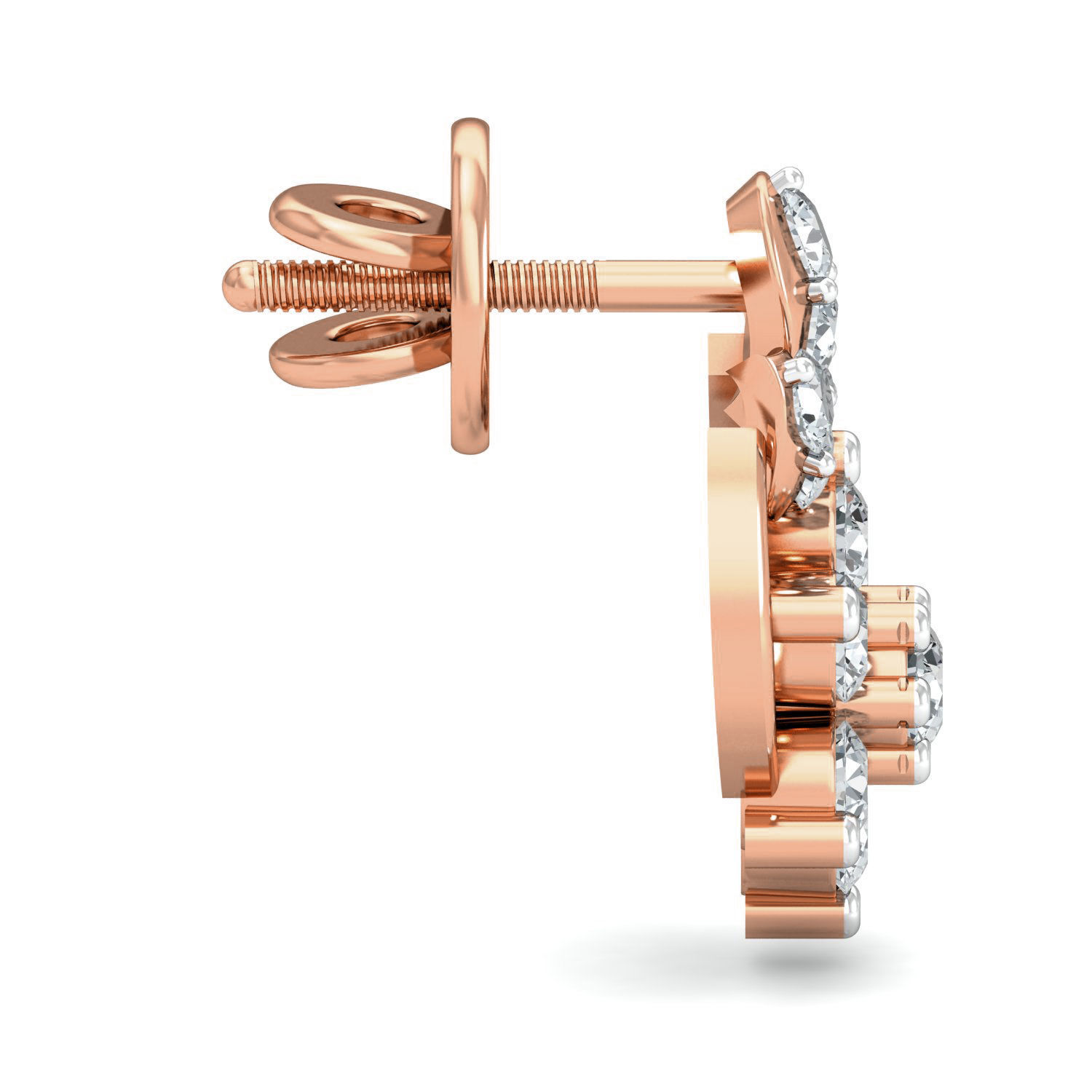 Women earrings 3dm stl render detail 3D print model_2