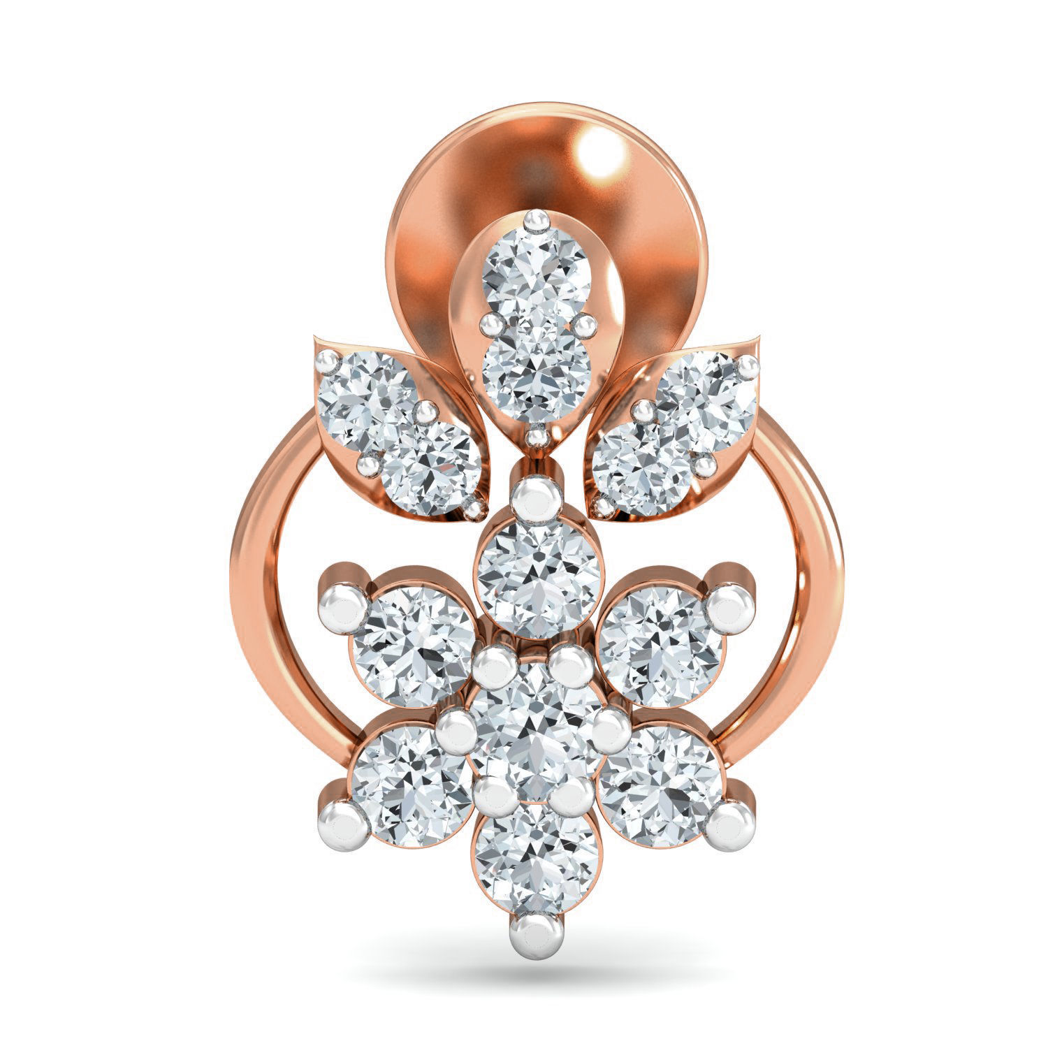 Women earrings 3dm stl render detail 3D print model_1