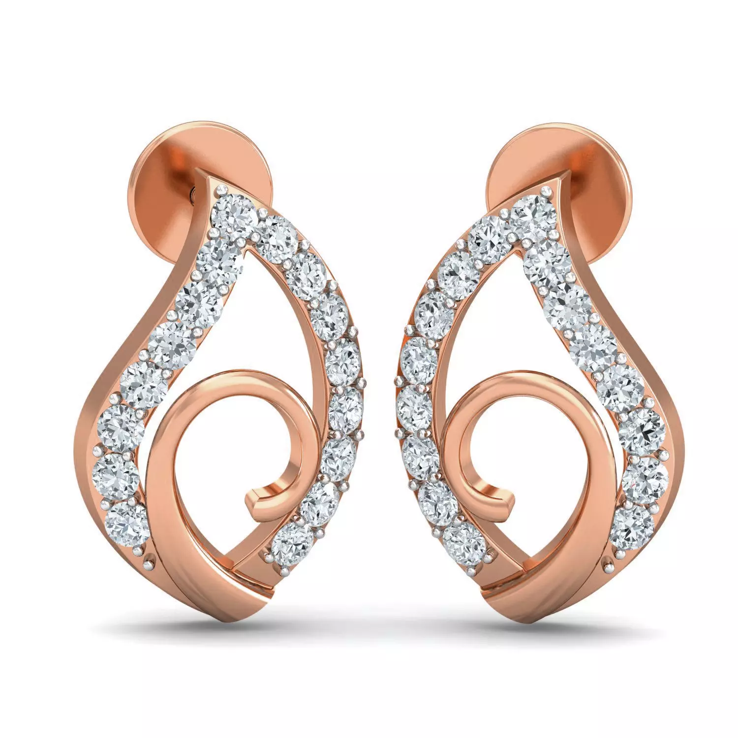 Women earrings 3dm stl render detail 3D print model