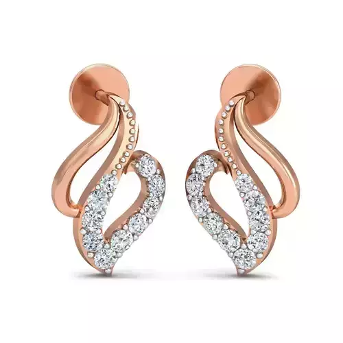 Women earrings 3dm stl render detail