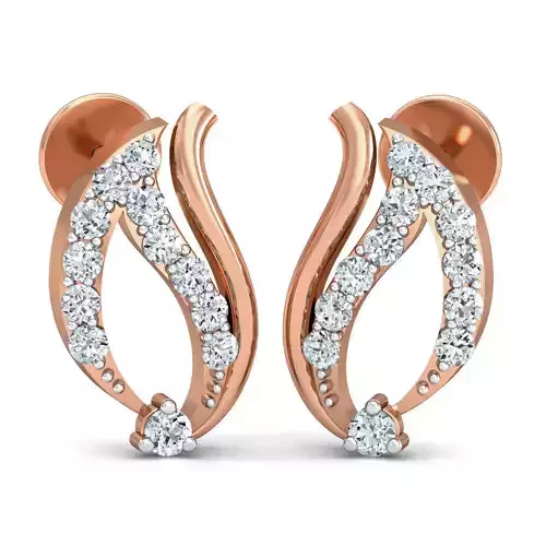 Women earrings 3dm stl render detail