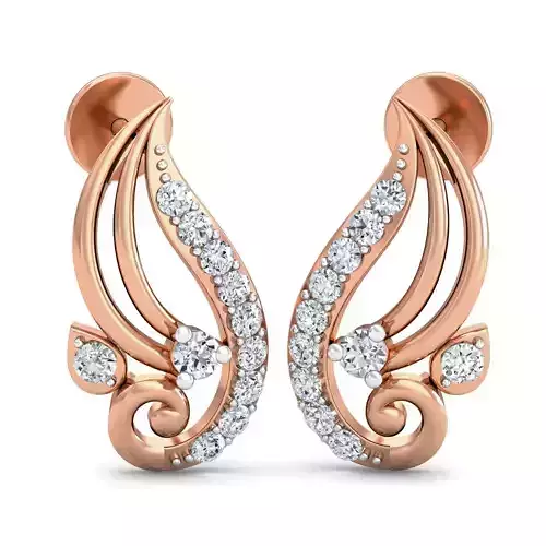 Women earrings 3dm stl render detail