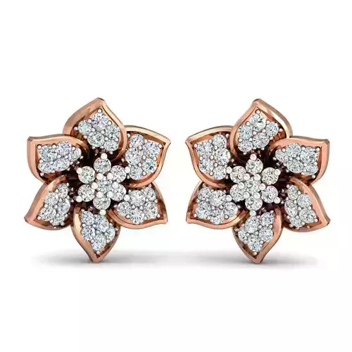 Women earrings 3dm stl render detail