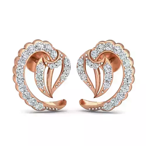 Women earrings 3dm stl render detail