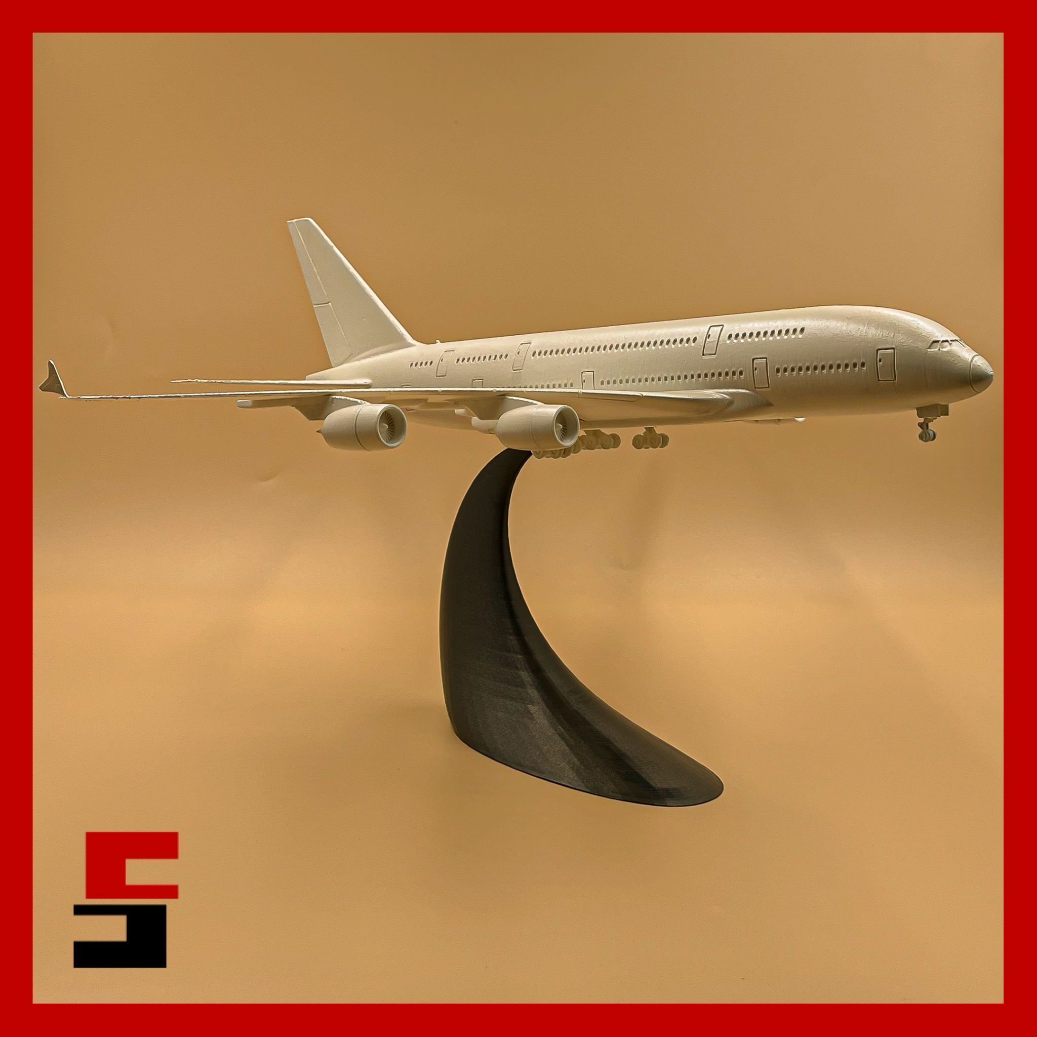 Airplane Airbus A380 Scale 1 200  3D print model_12