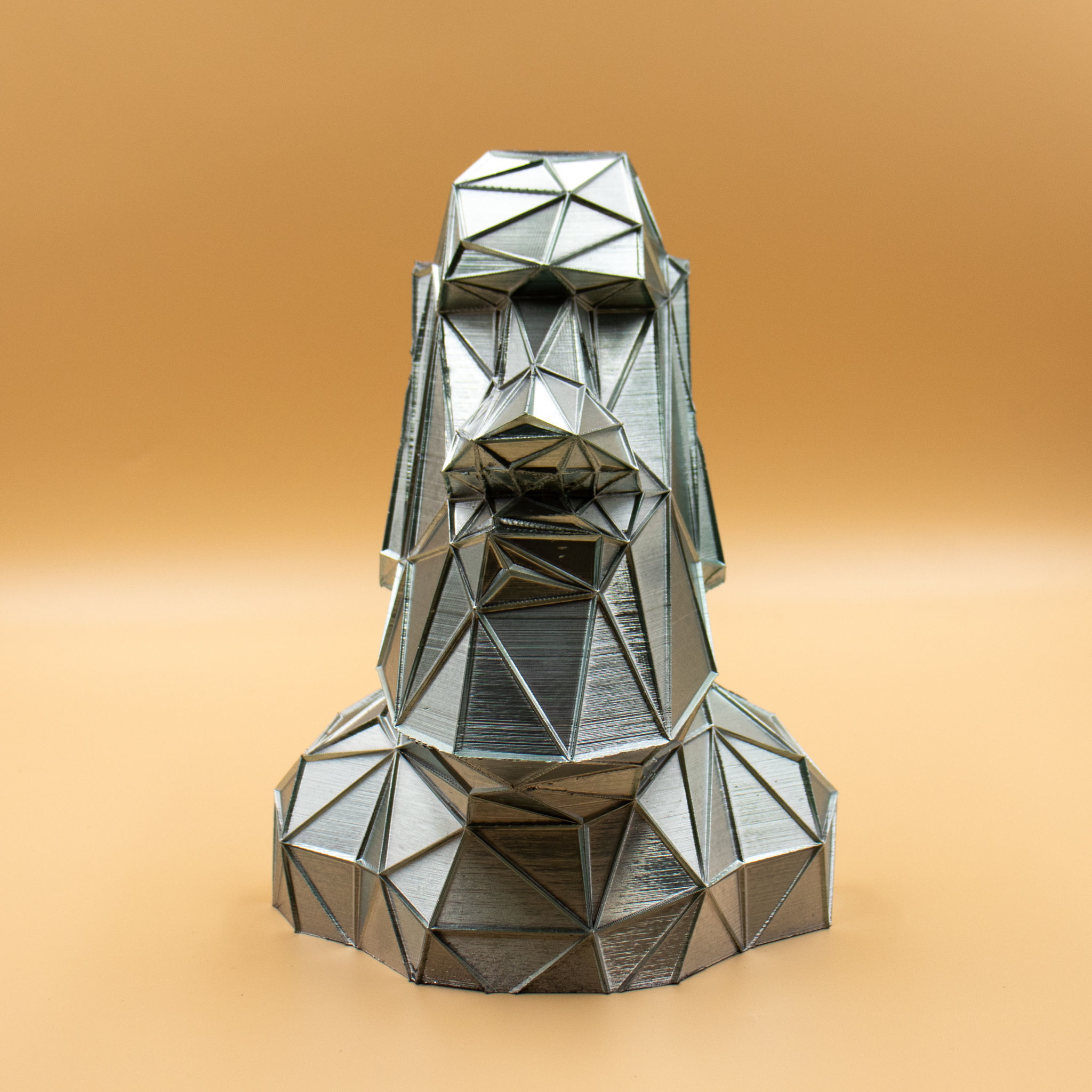 Moai Voronoi Low Poly 3D print model_7