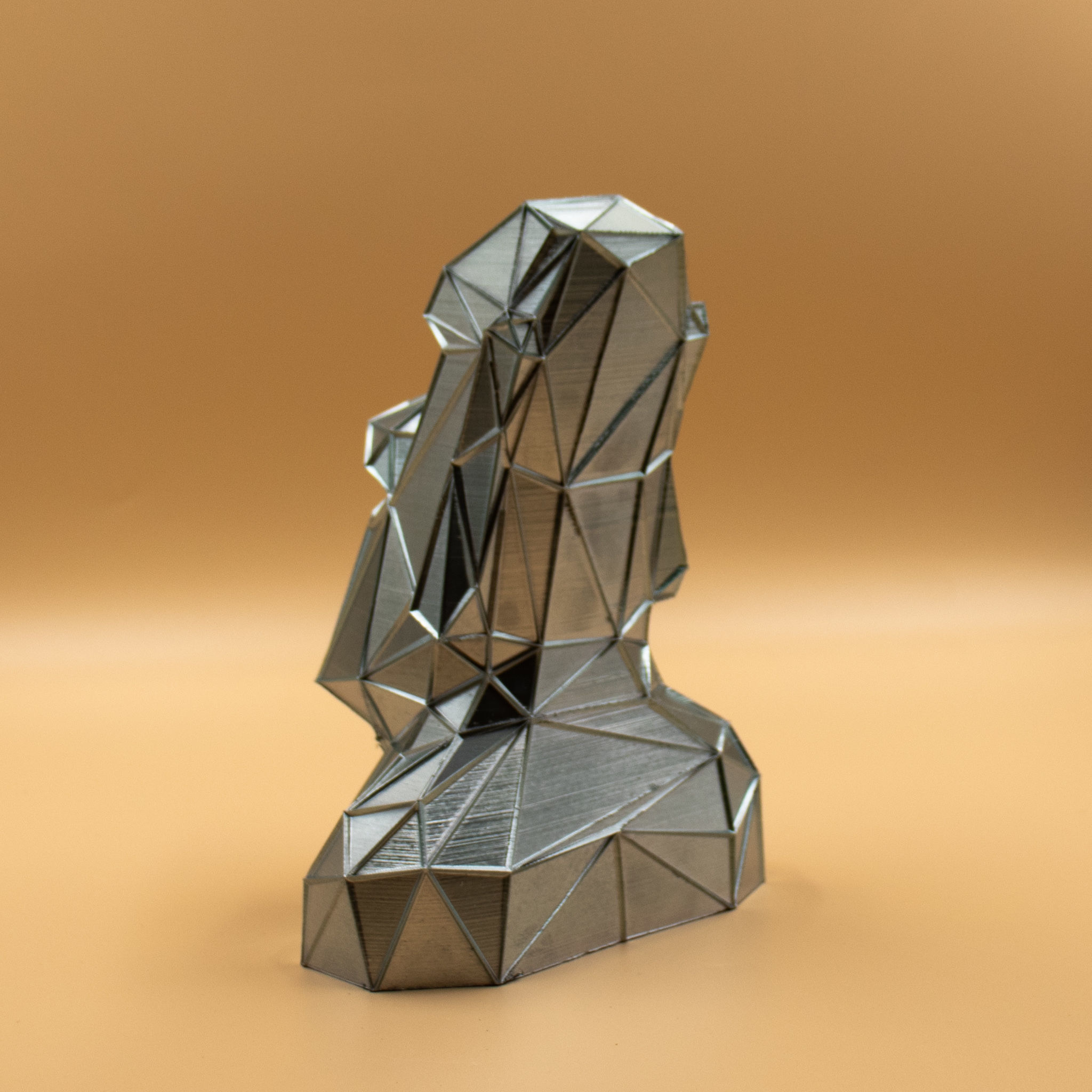 Moai Voronoi Low Poly 3D print model_5