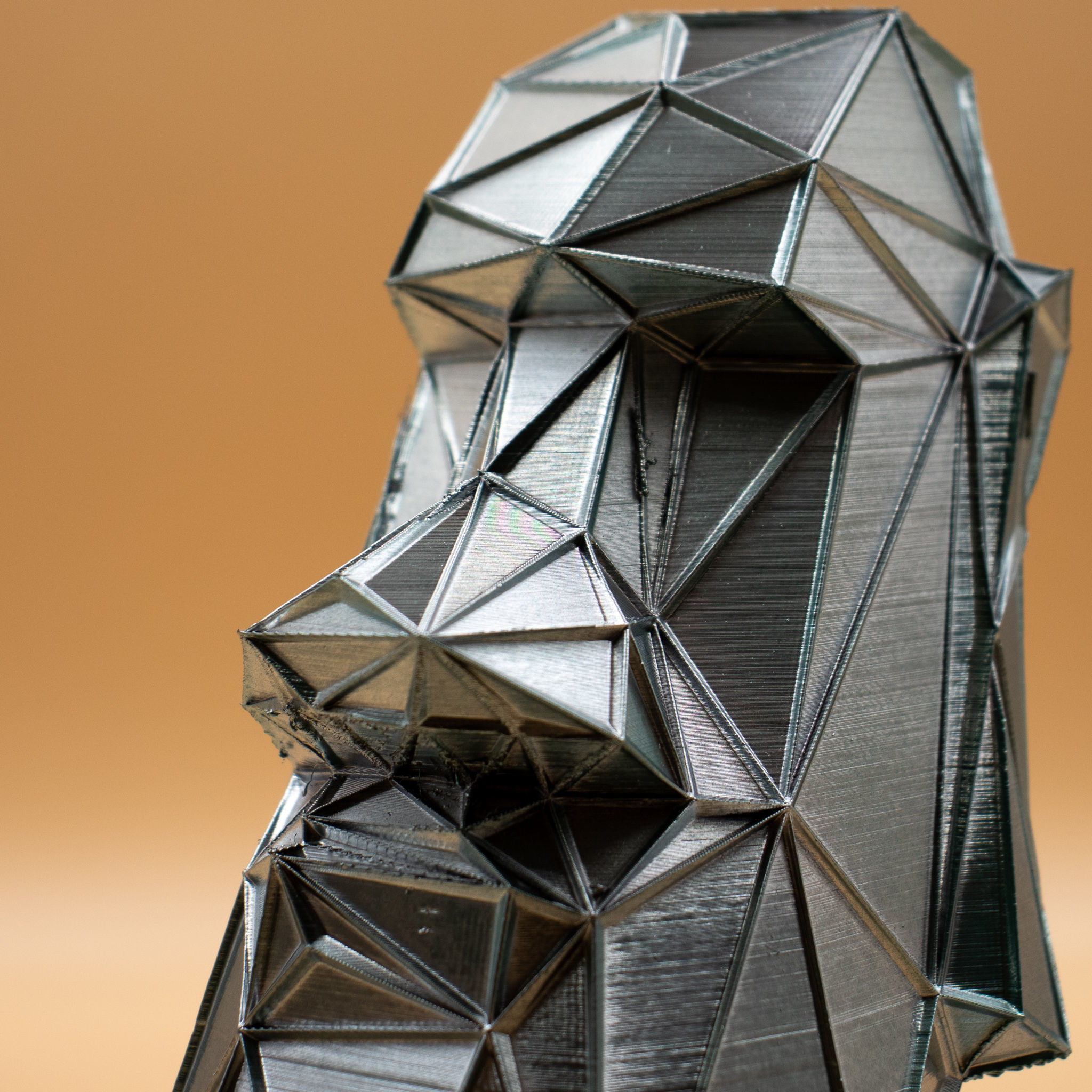 Moai Voronoi Low Poly 3D print model_6