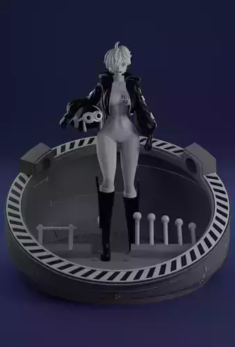 ONE PIECE VEGAPUNK LILITH FIGURE SCULPT Low-poly 3D model