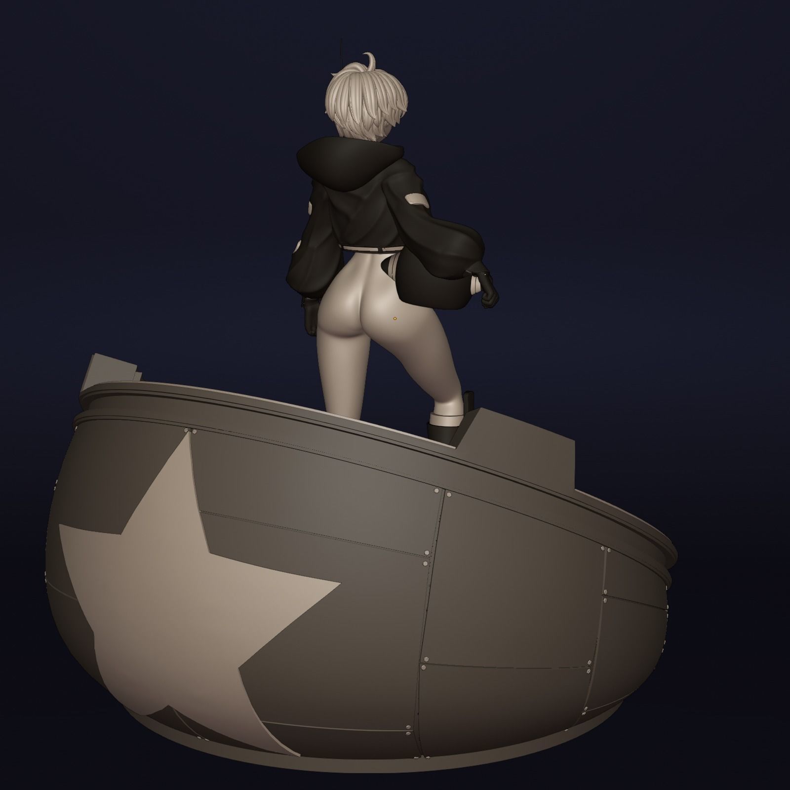 ONE PIECE VEGAPUNK LILITH FIGURE SCULPT Low-poly 3D model_11