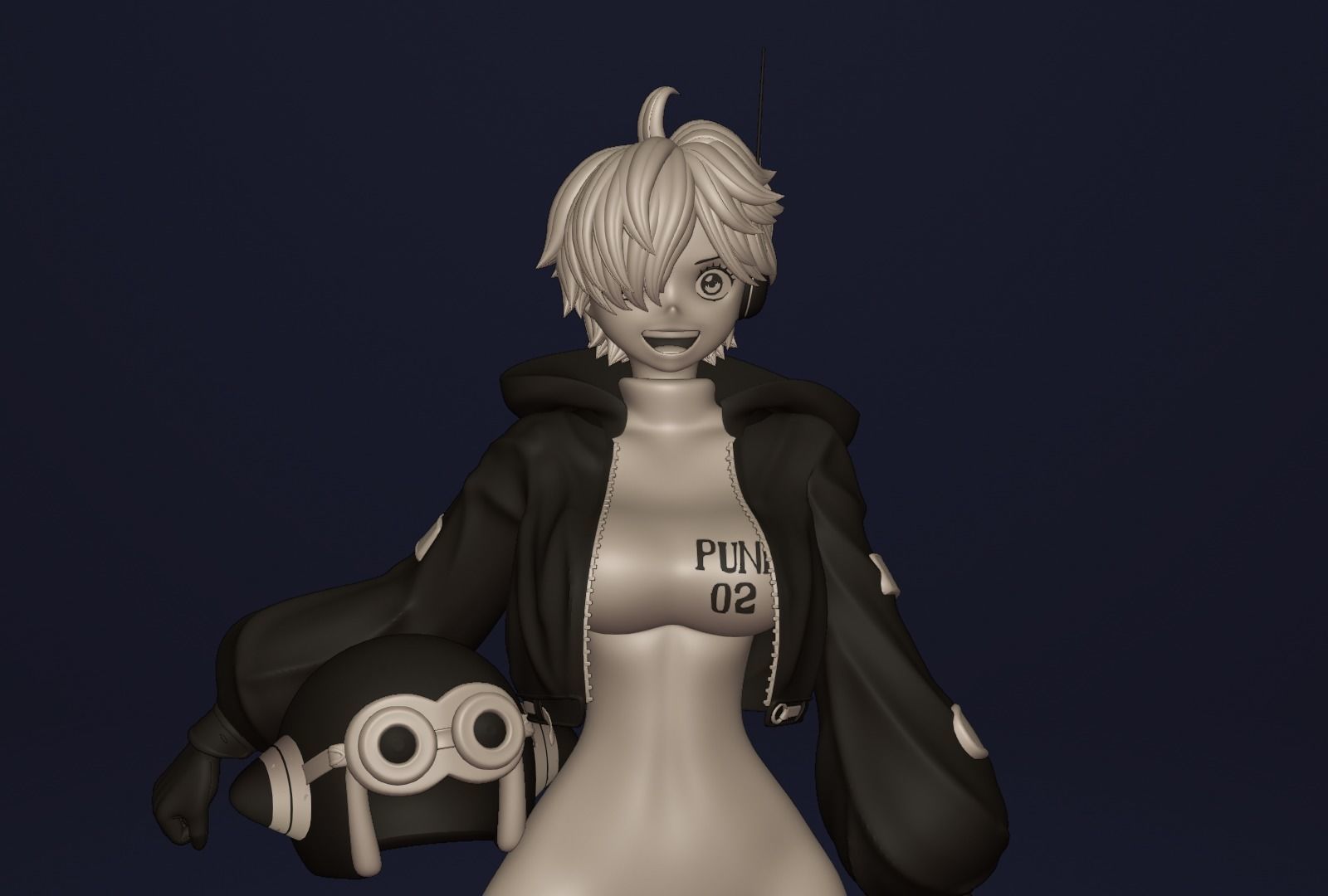 ONE PIECE VEGAPUNK LILITH FIGURE SCULPT Low-poly 3D model_14