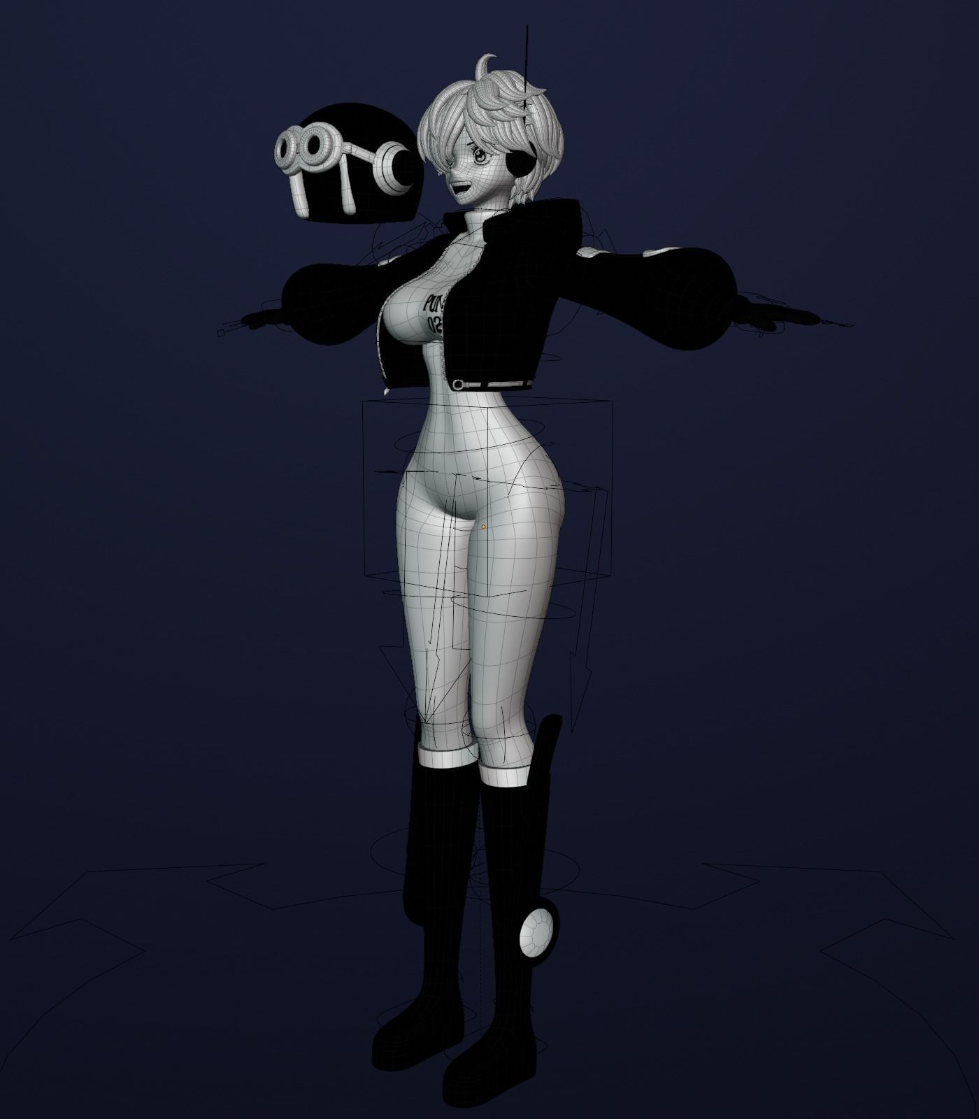 ONE PIECE VEGAPUNK LILITH FIGURE SCULPT Low-poly 3D model_23